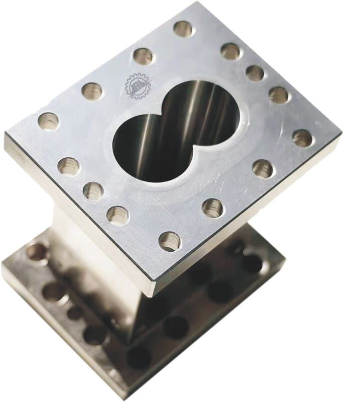 Nòng đùn trục vít đôi 38CrMoAla cho đùn nhựa, bộ phận máy đùn nhựa hoàn thiện gương