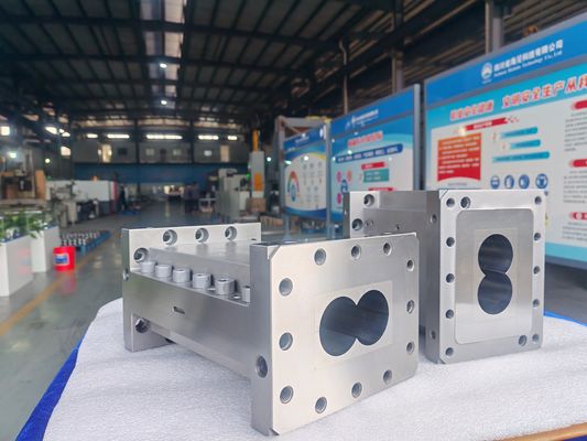 Zse75maxx Máy pha trộn nhựa nhựa máy nhựa hai vít Extruder vít phần tử thùng
