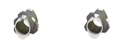 Linh kiện máy đùn trục vít đôi STS70 Ốc vít và xi lanh cho máy nhựa